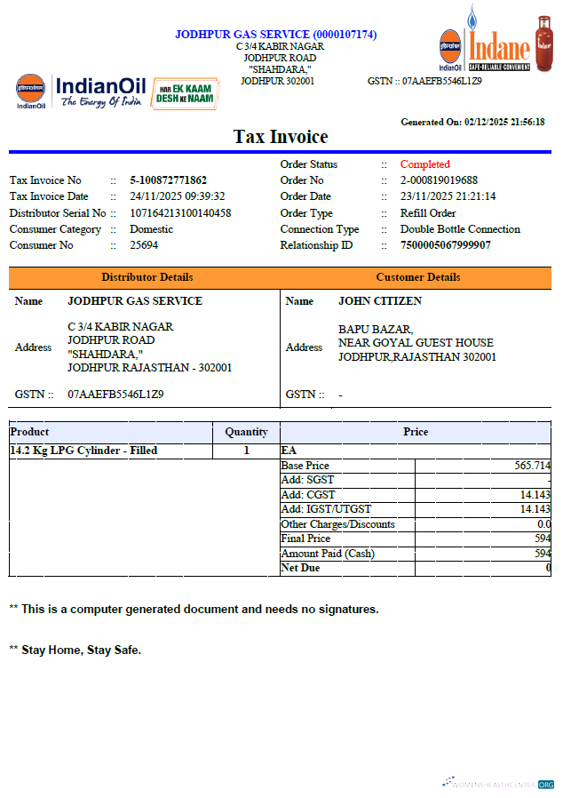download download India Indian oil utility bill template in Word and PDF formats PDF template PDF template